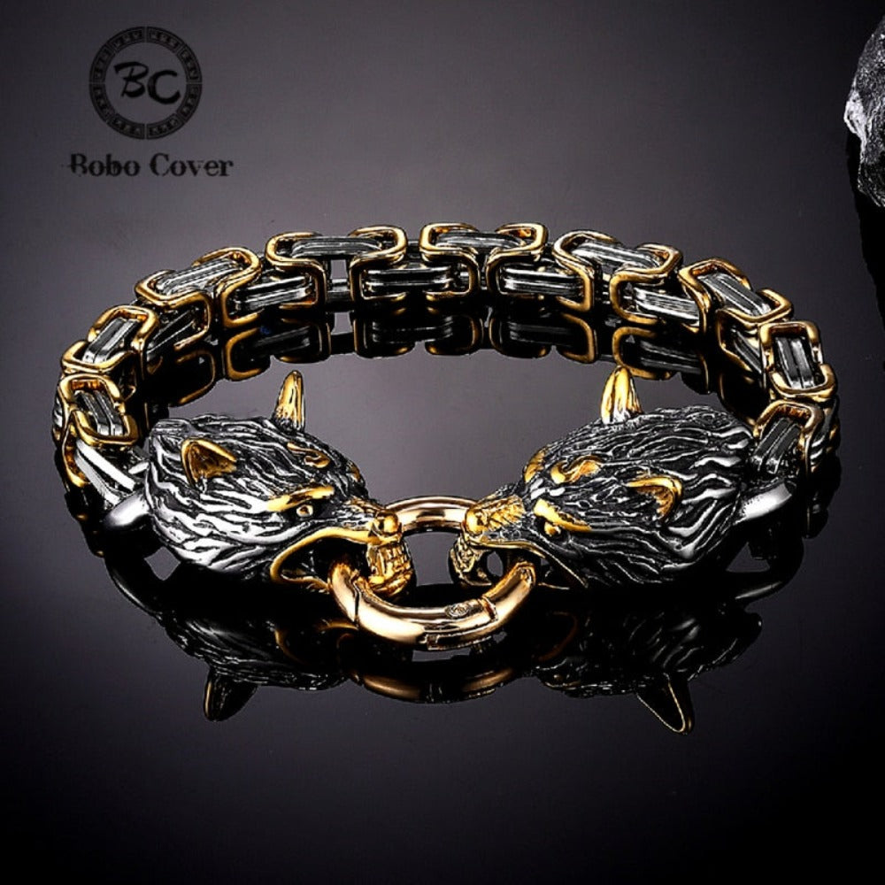 Wolf Head Bracelets For Men