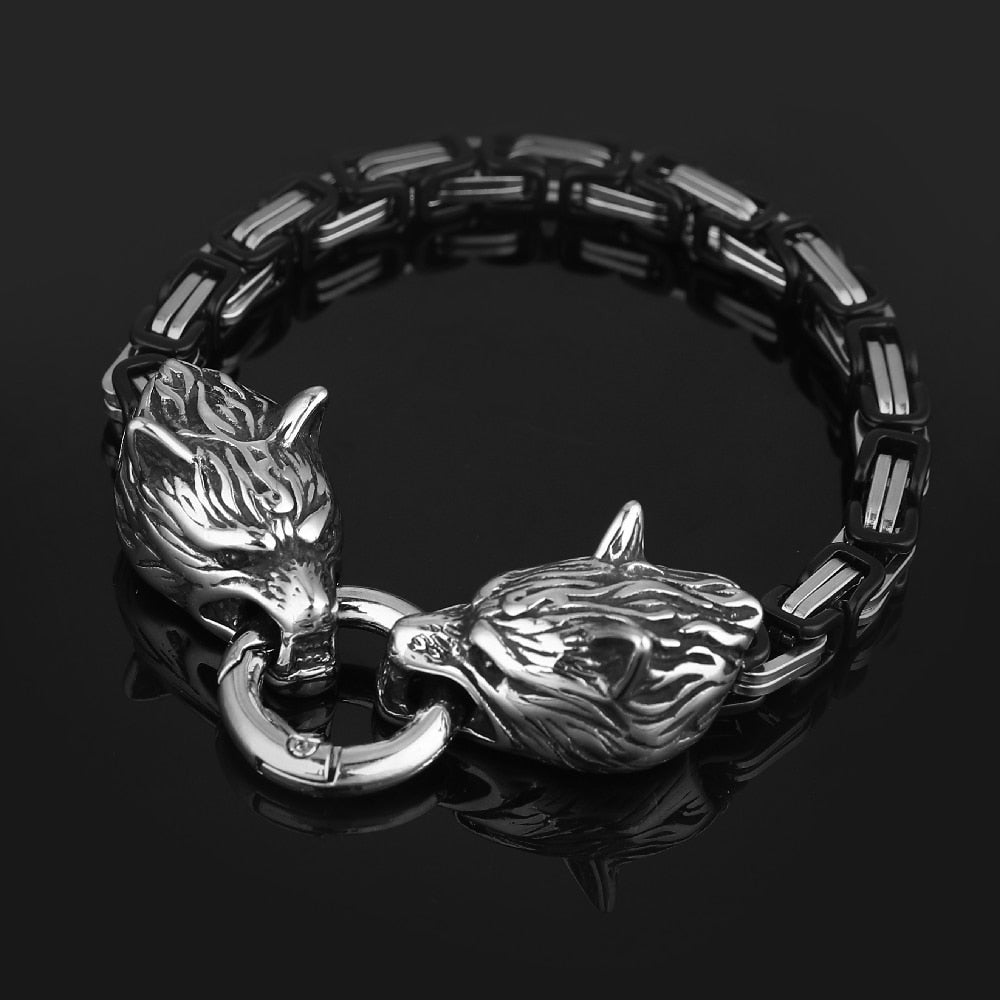 Wolf Head Bracelets For Men