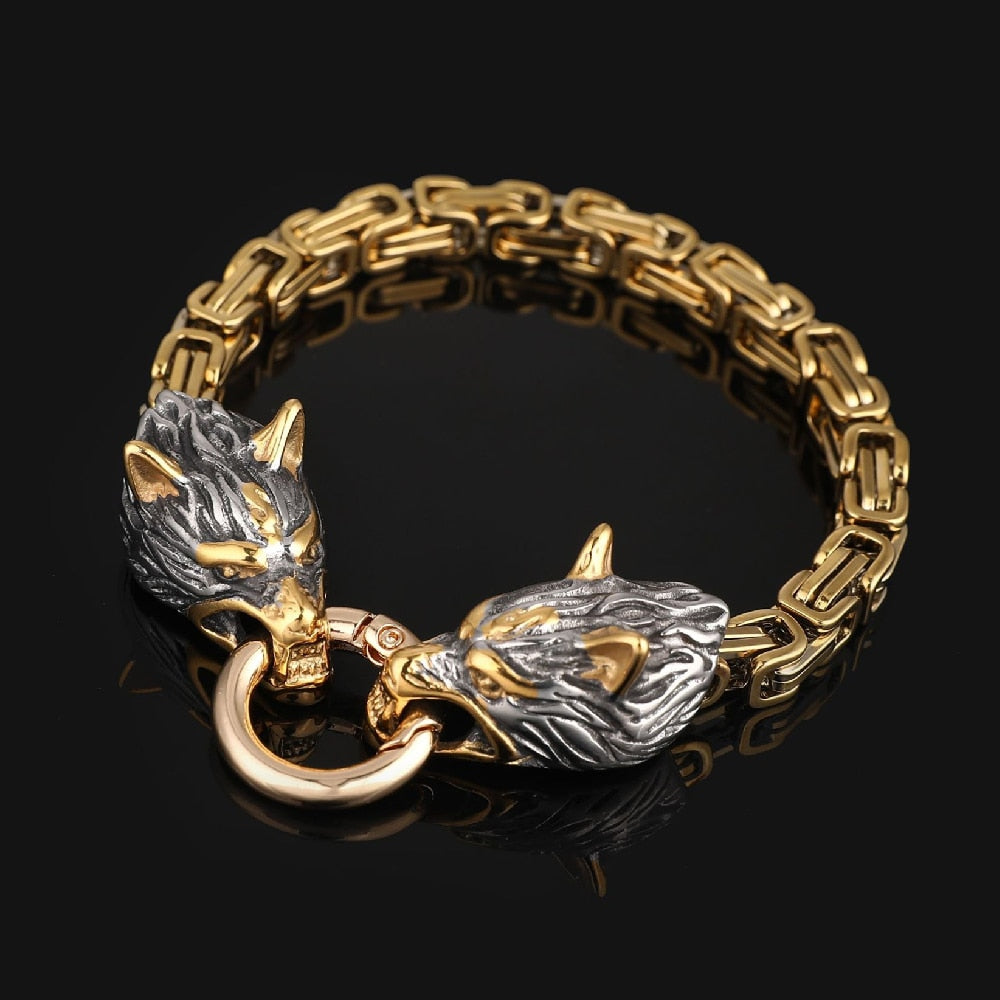 Wolf Head Bracelets For Men