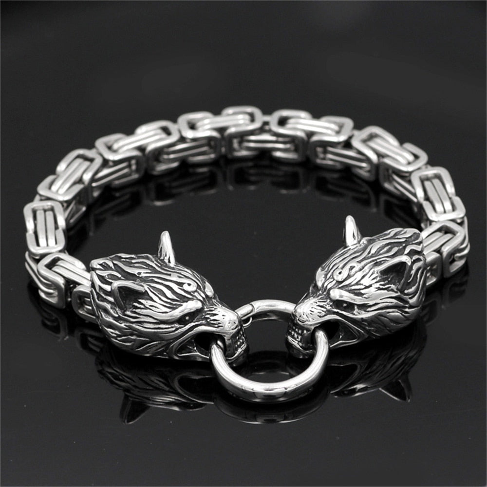 Wolf Head Bracelets For Men