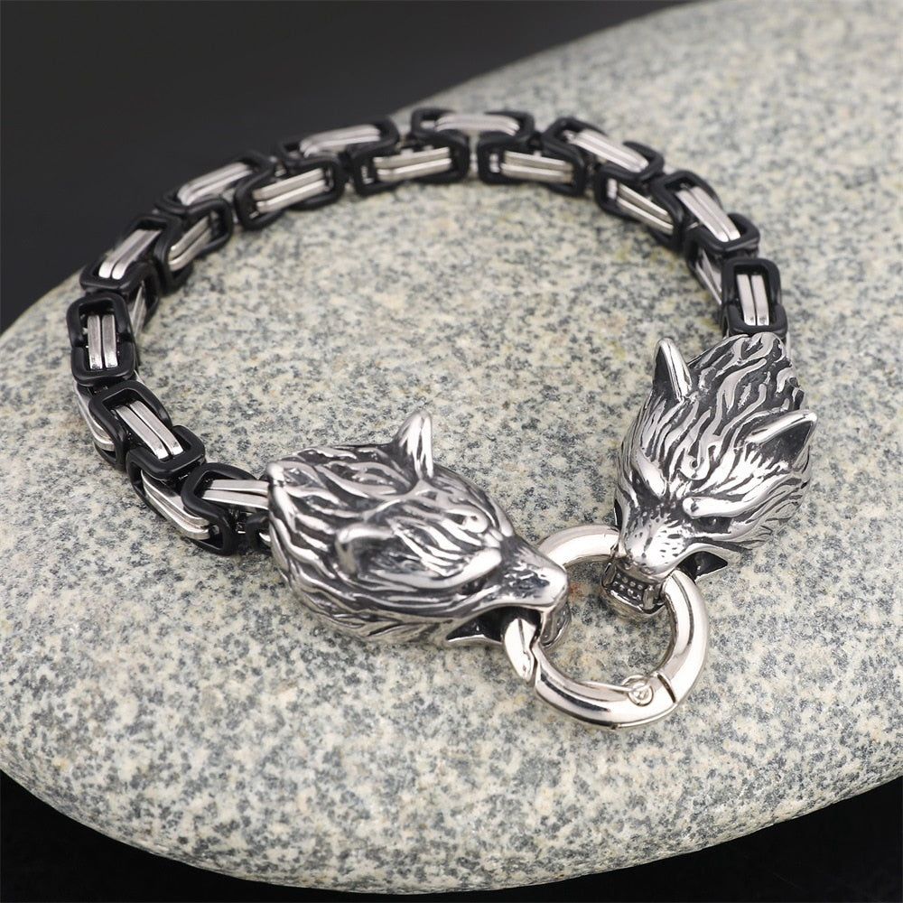 Wolf Head Bracelets For Men